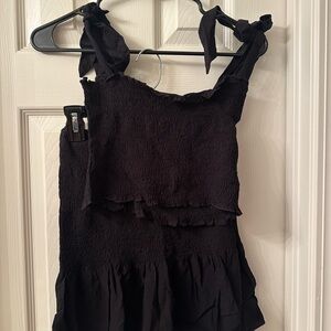 Black Ruched Women's Set
